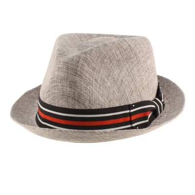 's Sharp Summer Lightweight Linen Derby Fedora Upturn Brim Hat  eb-36202586